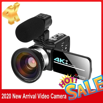 KOMERY 4K Vaizdo kamera 48MP WIFI Live Transliacijos Vlogging Už Youbute Kraštovaizdžio Jutiklinis Ekranas Naktinio Matymo Digital Zoom Fotoaparatas