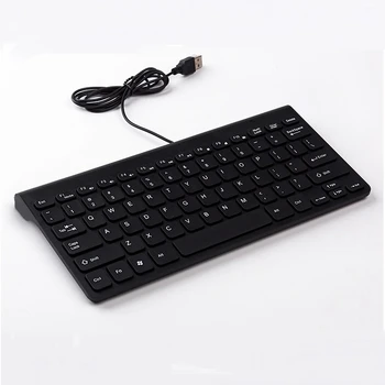 Kompiuterinių Žaidimų Klaviatūra Mini Ultra Plonas Laidinio Keybord Su USB Laidu Maži Nešiojamieji Ergonomiškas Žaidėjus Klaviatūra KOMPIUTERIUI Laptopo Mac
