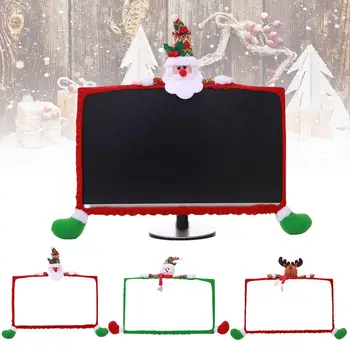 Kompiuterių LCD Monitorius Animacinių filmų Kalėdų Rėmo Dangtis Krašto Apsaugos 19-27 Colių Ekranas Santa Claus Sniego Briedžių Papuošalai