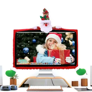 Kompiuterių LCD Monitorius Animacinių filmų Kalėdų Rėmo Dangtis Krašto Apsaugos 19-27 Colių Ekranas Santa Claus Sniego Briedžių Papuošalai