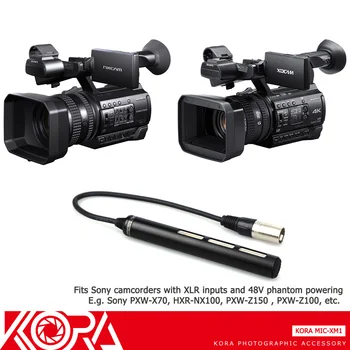 KORA Mikrofonas, vaizdo Kamera Sony HXR-NX30 HXR-NX70 HXR-NX5 DSR-PD170 HVR-A1 HDR-AX2000 HVR-Z7 HVR-Z5 HVR-Z1 Pakeičia ECM-XM1