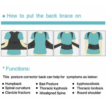 Korektorius Postural ajustable para espalda, tirantes para espalda, Korektorius Postural para espina nugaros