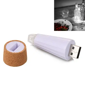 Korko Formos USB Įkraunamas LED Nakties Šviesos Super Šviesus Tuščias Vyno Butelis Lempos Grupė Kalėdų, Vestuvių Dekoravimas