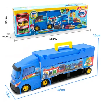 Korėjos Animacinių filmų Priekaištauti mažai autobusų nustatyti, automobilių stovėjimo aikštelė, Sumontuoti garažo degalinė modelis su 2 mini priekaištauti automobilių vaikams dovanų
