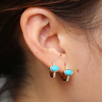 Korėjos mados cz ausies sagtis auskarai apdaila big blue stone anti-alergijos stud auskarai ir moterų, sidabro spalvų papuošalai didmeninė