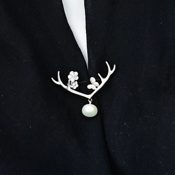 Korėjos stiliaus metalo bandinio Elnių galvos modelio apykaklė pin sagė už kailis marškinėliai dovana