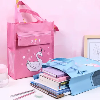 Korėjos versija vandeniui pamoka maišelį studentų nešiojamų knygos maišelį vaikų mielas meno maišelį, kad iki krepšys, pirkinių krepšys