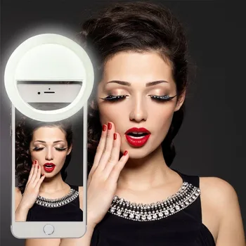 Kosmetinis Veidrodis LED Mobilųjį Telefoną šviesos Artefaktas Pro Fotografijos, Šviesos, Grožio Priemones Nuotrauka užpildyti šviesos Makiažo Veidrodėliai