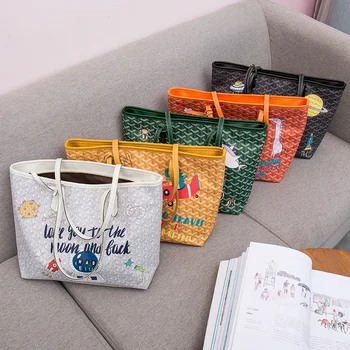 Krepšys moterims 2020 naujas mados Pietų Korėjos rytinių Vartų grafiti šuns dantų maišelį didelės talpos, vieną petį nešiojami didelis maišas tote bag