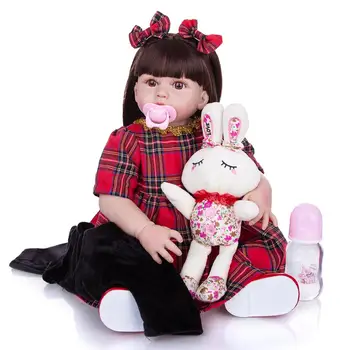 KUKADOLL Reborn Baby Lėlės 57cm Silikono viso Kūno 23 Colių Princesė Lėlė Baby Žaislas Bebe Atgimsta Menina Vaikams Gimtadienio, Kalėdų Dovana