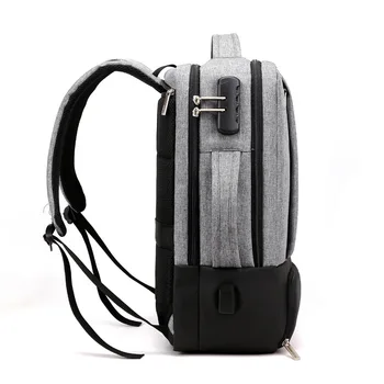 Kuprinė vyrų Splashproof 16 colių Verslas gali vertus krepšys nešiojamojo kompiuterio apsauga Slaptažodžiu anti-theft Kelionės Paauglių Kuprinė USB 2019