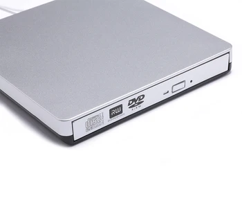 KuWfi USB 2.0 Išorinis DVD-RW įrenginį Burner Slim Portable Išorės VCD/CD/DVD Grotuvas Optinis įrenginys Reader, Diktofonas Nešiojamas
