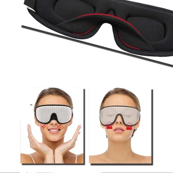 Kvėpuojantis 3D Miego Kaukė Blokuoti Šviesos Miego Kaukė Akims Slaapmasker Akių Šešėliai užrištomis akimis Miega Pagalbos Veido Kaukė Eyepatch