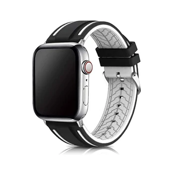 Kvėpuojantis silikono Dirželis Apple Watch Band 44/40/38/42mm Minkštos Apyrankės iWatch Serijos Juostų 6 SE 5 4 3 Sporto Diržo Apyrankė
