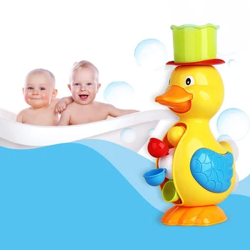 Kūdikio Maudymosi Vonios Žaislai Mielas Geltona Antis Delfinų Waterwheel Žaislas Baby Shower Purškimo Priemonė, Vonios Žaislas Tėvų-Vaikų Interaktyvus Žaislas
