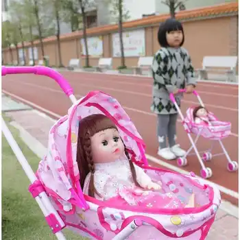 Kūdikio Vežimėlį Kūdikiui Vežimo Troleibusais Darželio Žaislas, Skirtas Modeliavimo Lėlės Aksesuaras Mergaitės Dovana Mergaitėms Apsimesti Žaidimas