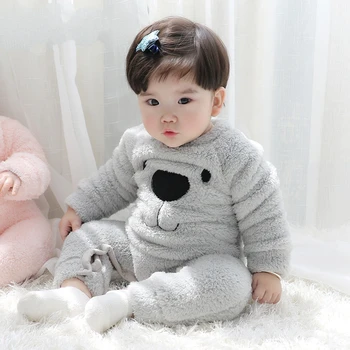 Kūdikis, Berniukas, Rompers Vaikų pliušinis kūdikių pižama storas šiltas rudens ir žiemos Kūdikių Romper Baby Girl Drabužiai