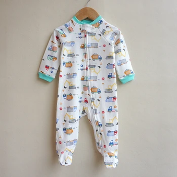 Kūdikių drabužiai pižama dukart vadovavo užtrauktukas jumpsuit naujagimiui berniukai romper medvilnės romper kūdikiams, kūdikių kombinezonas 3-18M feetcover