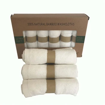 Kūdikių ir kilpinės plaušinės bambuko pluoštas Natūralių organinių bambuko baby rankšluostis 6 Paketas/set už lango Dydis 10