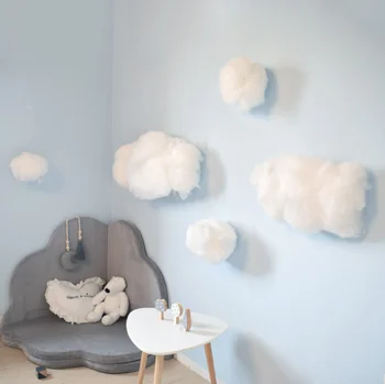 Kūdikių lipdukai kūdikio kambario puošmena Vaikai Kambario Dekoro Aksesuaras Sienos Kabantys debesys lipdukai