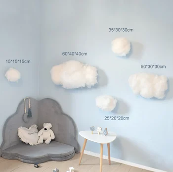 Kūdikių lipdukai kūdikio kambario puošmena Vaikai Kambario Dekoro Aksesuaras Sienos Kabantys debesys lipdukai