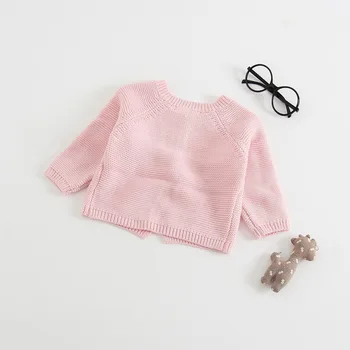 Kūdikių megztinis 2020 m. nauja baby cardigan megztinis kūdikių rudenį kailis medvilnės drabužių rudens ir žiemos paltai