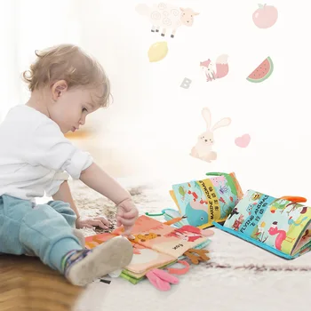 Kūdikių Montessori Žaislų, Knygų 0 12 mėnesių Pyplys Ankstyvo Mokymosi Jūros Gyvūnų Dinozaurai Ramioje Knygos Skaitymo Žaislai Vaikams 1 Metai
