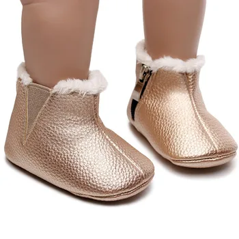 Kūdikių Sniego batai Žieminiai Batai Auliukiniai kūdikio Batai baby girl batai, žieminiai Batai Neperšlampami Plius Kailio Aksomo Šiltas Bateliai Vaikiška Avalynė