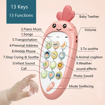 Kūdikių Telefonas Multi-funkcija Imitavimo Žaislai Naujagimiams 0-12 mėnesių Žaislas Kūdikiams Muzikos Anksti Švietimo Nuotolinio Valdymo