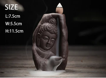 Kūrybinės Keramikos Smilkalų Degiklis Dūmų Moliuskui Censers Smilkalų Ritė Censer Buda su Atsargų+10 Smilkalai Kūginiai