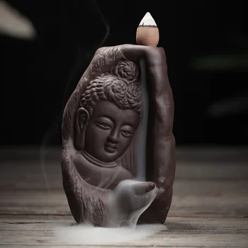 Kūrybinės Keramikos Smilkalų Degiklis Dūmų Moliuskui Censers Smilkalų Ritė Censer Buda su Atsargų+10 Smilkalai Kūginiai