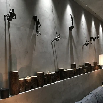 Kūrybos Alpinizmas Vyrų Skulptūra Sienos Kabinti Papuošalų Ornamentu Namų Dekoro Priedai Dervos Amatų Dovana