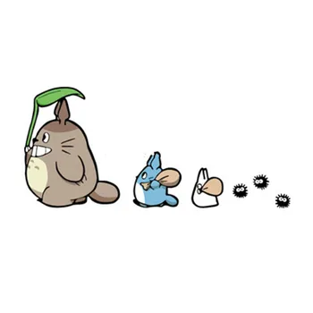 Kūrybos Automobilių Lipdukai Lipdukai Cartoon Mano Kaimynas Totoro su Ąžuolo Sėklos Padengti Įbrėžimams atsparus Vandeniui PVC 18cm X 9cm