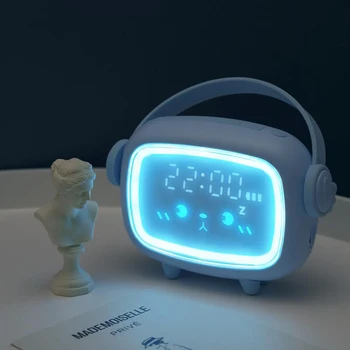 Kūrybos Naktį Šviesos Žadintuvas Mielas Elektroninis Skaitmeninis USB Mokestis Laikrodis Vaikams LED Smart Lovos Miegoti Naktį Šviesos Namų Dekoro