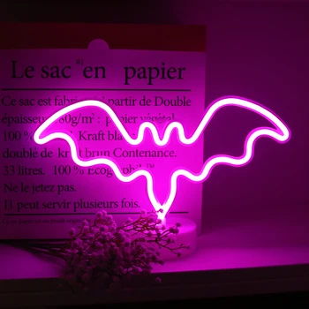 Kūrybos Neon Naktį Šviesos USB ir Baterijos Energijos, LED Neonas Pasirašyti Lentelė Naktį Žibintai, Miegamojo Šalies Kalėdinė Dekoracija