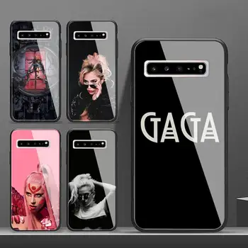 Lady GAGA Stiklo Telefono dėklas Samsung Galaxy S20 Ultra S10 S9 S8, S7 Plius Krašto S10 E(lite) Pastaba 8 9 10 Pro Dangtelį