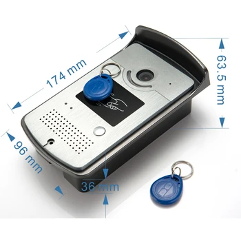 Laidinio Vaizdo Duris Telefono Ryšio RFID Kortelės Prieigos Lauko Bloko Naktinio Matymo (Už mūsų patalpų stebėti)