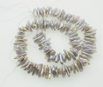 Laisvas karoliukai gėlavandenių perlų balta juoda biwa atgimsta keshi 12-17mm 15