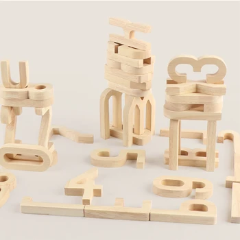 Laiškas Skaitmeninis Magnetinio Medinių Blokų Magnetas Žaislai Natūralaus Medžio Žaislai Vaikams Montessori Vaikams Ikimokyklinio Švietimo Žaislai