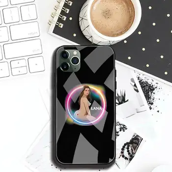 Lana Rhoades Telefono dėklas Grūdintas Stiklas iPhone 12 pro max mini 11 Pro XR XS MAX 8 X 7 6S 6 Plus SE 2020 atveju