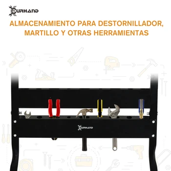 Lankstymo workbench nešiojamas darbo stalas su 4 gnybtus skylių pamatė namuose naudoti medienos apdirbimo geležies