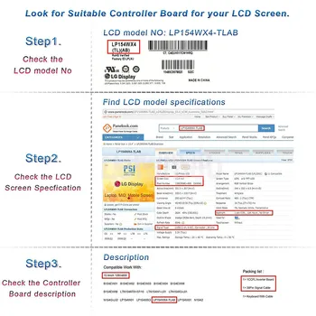Latumab Nauji LCD led driver Valdiklio plokštės lvds Rinkinys N154I3-L03 HDMI + DVI + VGA