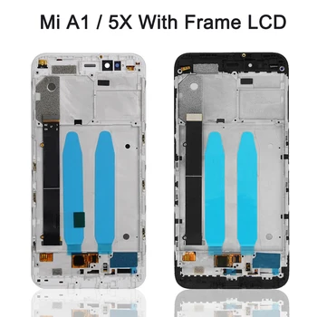 Lcd Xiaomi Mi A1 MiA1 LCD Ekranas Jutiklinis Ekranas Su Frame skaitmeninis keitiklis Pakeisti Xiaomi Mi 5X Mi5X Lcd