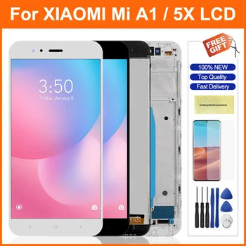 Lcd Xiaomi Mi A1 MiA1 LCD Ekranas Jutiklinis Ekranas Su Frame skaitmeninis keitiklis Pakeisti Xiaomi Mi 5X Mi5X Lcd
