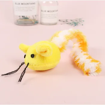 LeChong Pet žaislas False Pelės pliušinis žaislas Katė interaktyvus gyvūnų žaislai su žvangučiais netoksiškas bite-atsparus anti-nuobodu naminių reikmenys