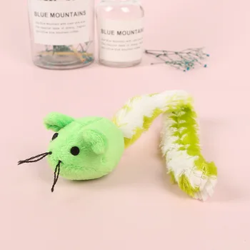 LeChong Pet žaislas False Pelės pliušinis žaislas Katė interaktyvus gyvūnų žaislai su žvangučiais netoksiškas bite-atsparus anti-nuobodu naminių reikmenys