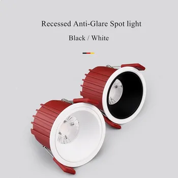 LED Downlight Pritemdomi 12W 7W LED Lubų Nišoje Downlight 110V, 220V Vietoje šviesos patalpų Fojė,Gyvenamasis Kambarys apšvietimo Fixturs