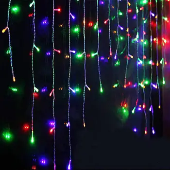 LED Eilutės LED Šviesos Bangų Formos Varveklis Šviesos Užuolaidos Šviesos Šventė Dekoro Žibintų String 3,5 m Varveklis Šviesos