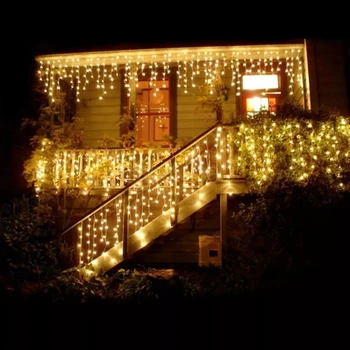 LED Juostelės Žibintai Kalėdinė Dekoracija Lempos 5M Ašaros 0.4/0.5/0.6 m Užuolaidų Varveklis Girlianda 