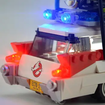 LED Light Up Kit Rinkinys lego lego 21108 Ghostbusters Už LEGO automobilis 21108 ne plytas nustatyti Ecto-1 apima S8O8